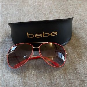 Bebe Women’s Aviator Sunglasses, Pink